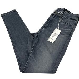 Adriano Goldschmied Farrah HR Skinny Denim Jeans Black Gray Stretch Size 23 NWT